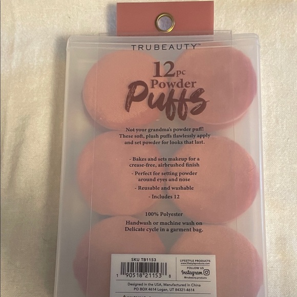 Pink Powder Puffs Set - Picture 2 of 2